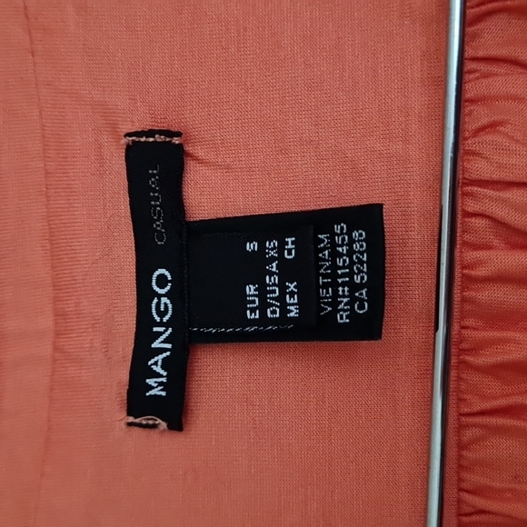 Mango orange and cream dress with pockets in Eur S size fits AUD 10. - Picture 2 of 3
